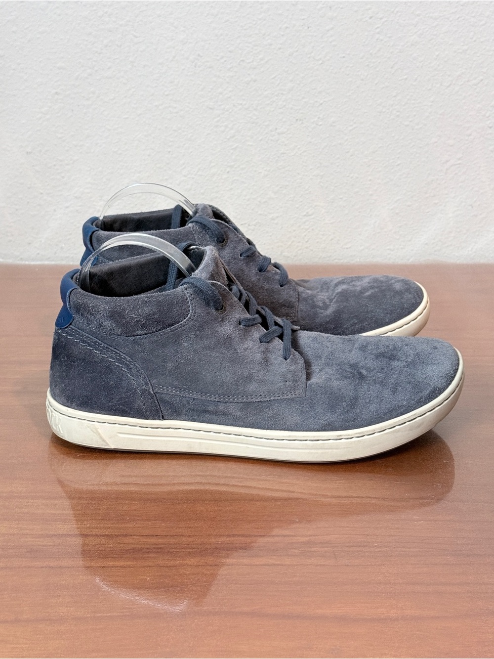 Birkenstock Men's Bandon Navy Suede High-Top Sneakers *No Insoles 42/9.5